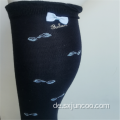 Lässige kniehohe schwarze Quick Dry Print-Socken für Mädchen